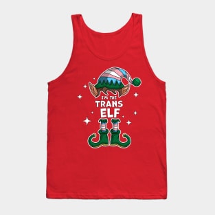 I'm The Trans Elf LGBTQ Transgender Elf Matching Christmas Tank Top